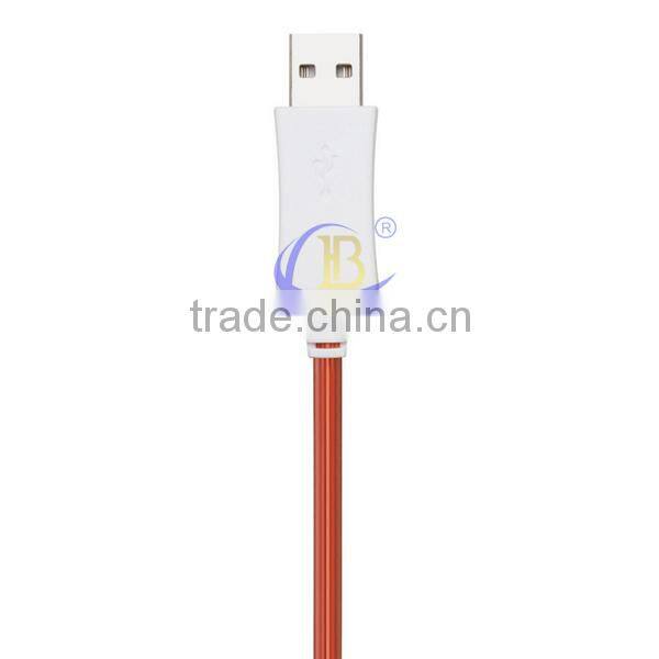 Hot! LED micro usb cable with led light led usb cable For Samsung