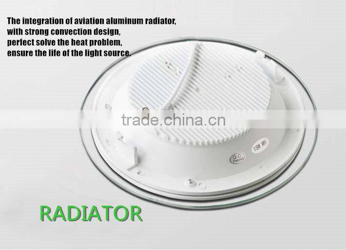 warm white and cool white glass led panel light, SMD5730 led light panel glass, dimmable backlit led panel light