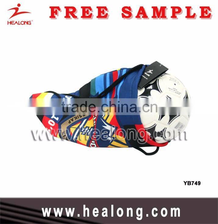 Healong 100% Custom Sublimation Soccer Drawstring Ball Bag With Shoe Compartment