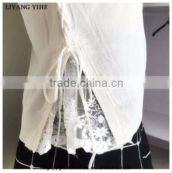 Short sleeve women lace custom t-shirt