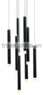 Modern Design Decorative Black Meteor Shower Metal Water Drop Pendant Lights for Kitchen