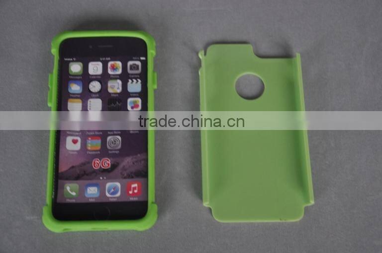 Factory price !High quality 3 in 1 hybrid (PC+TPU+Aluminum)Case for iphone 6 (4.7 inch)