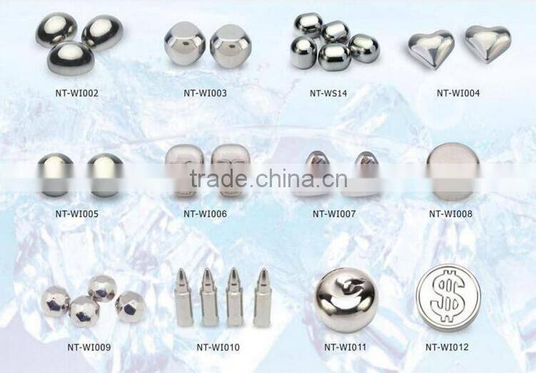 NT-WS13 stainless steel barware ice cubes reusable ice cubes for wine