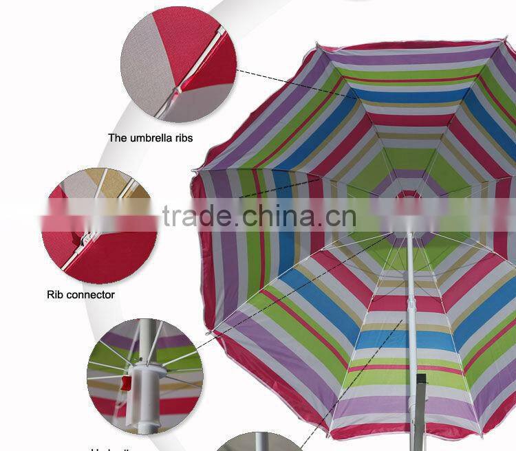 170CM*8K color bar portable beach umbrellas sea