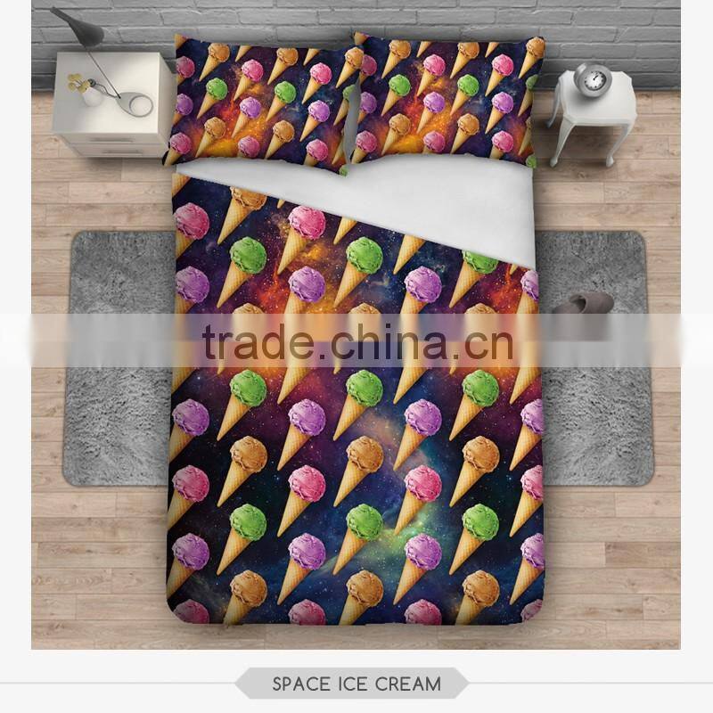 fashion blue water 3D print bedding set soft home textile four season collection colorful print funny animal children printing