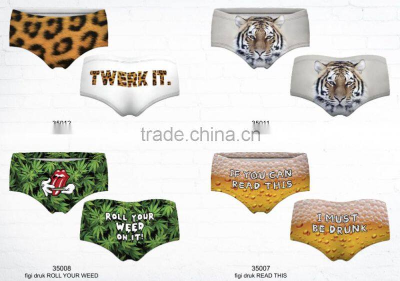 3D print 10pcs selling factory direct sale fast deliver summer new style fashion boxer underpants for fashion women wear