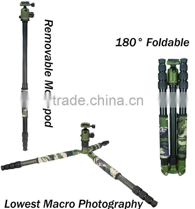 BILDPRO Factory Assembly Tripod Camera Composed Tripod Stand Aluminum and Carbon Fiber Available