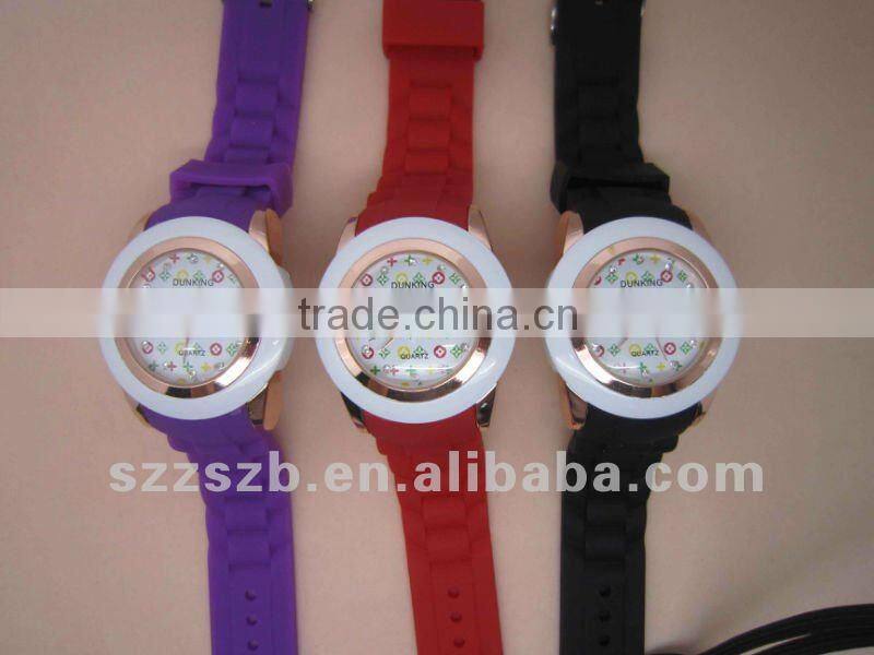 women quartz watch silicone watch