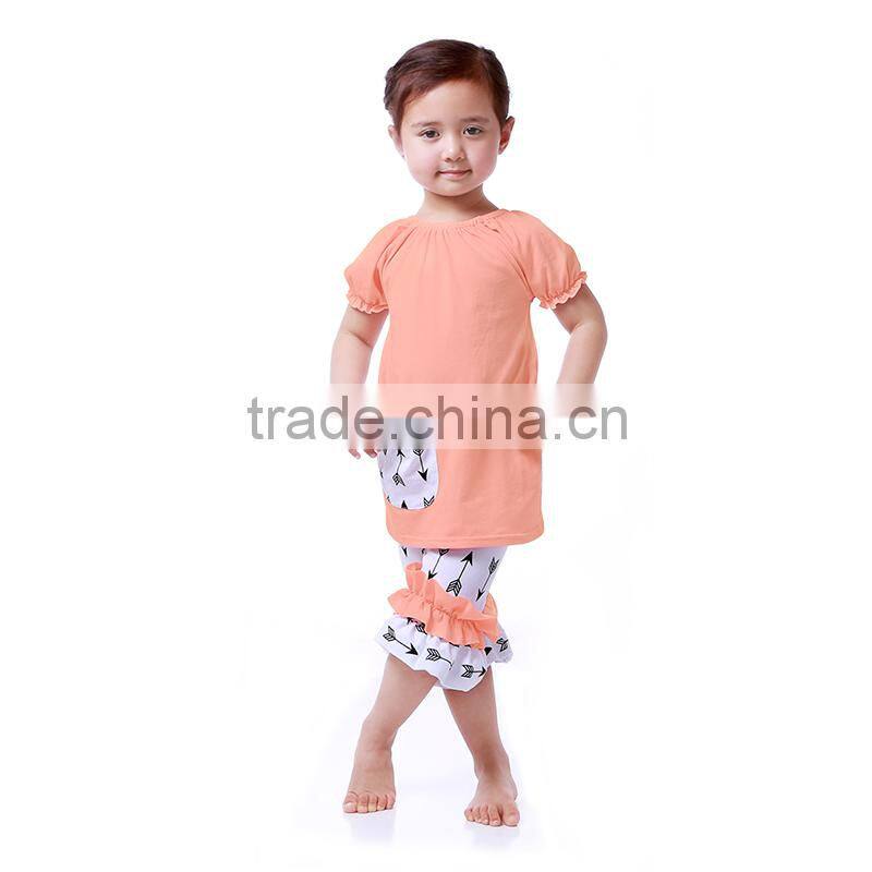 2016 hot sale girls cotton clothing fashion style baby clothes wholesale cute girls cotton pink sets