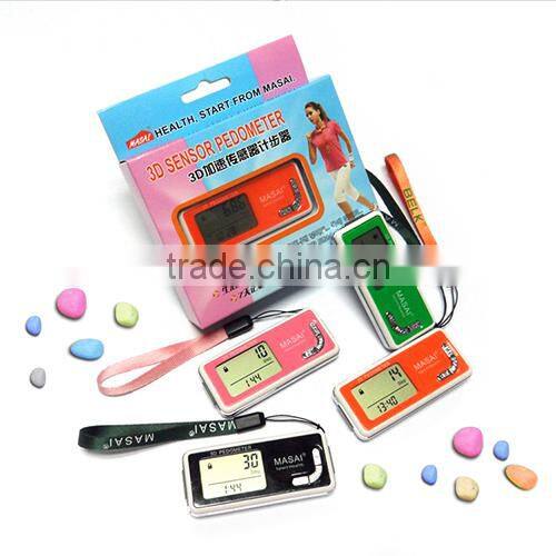 4x3razor Digital Pocket 3D Pedometer Records steps, distance, calories, fat burned and exercise time with Tri-Axis Technology