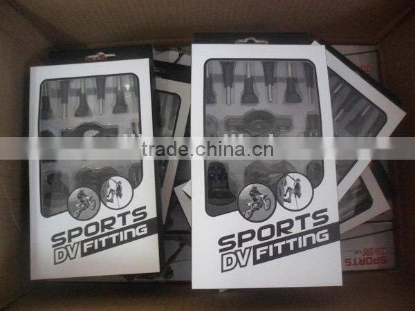 2014 Most Popular SJ4000 Sport Camera Full set Mounts Accessory Bicycle Scooter Helmet Mount Holder Sports DV Fitting for SJ4000