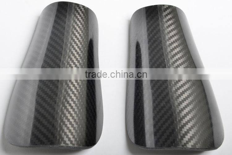 Glossy Finish Carbon Shin guard/3K Black Color Football Shinpads/Strong Shinguards For Football