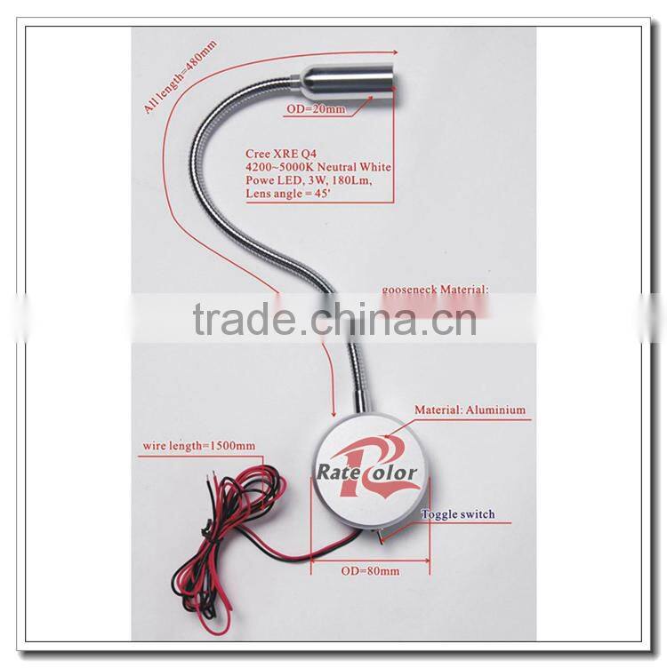 2014 The best price of the bed reading lamp for Hotel/ school/ children