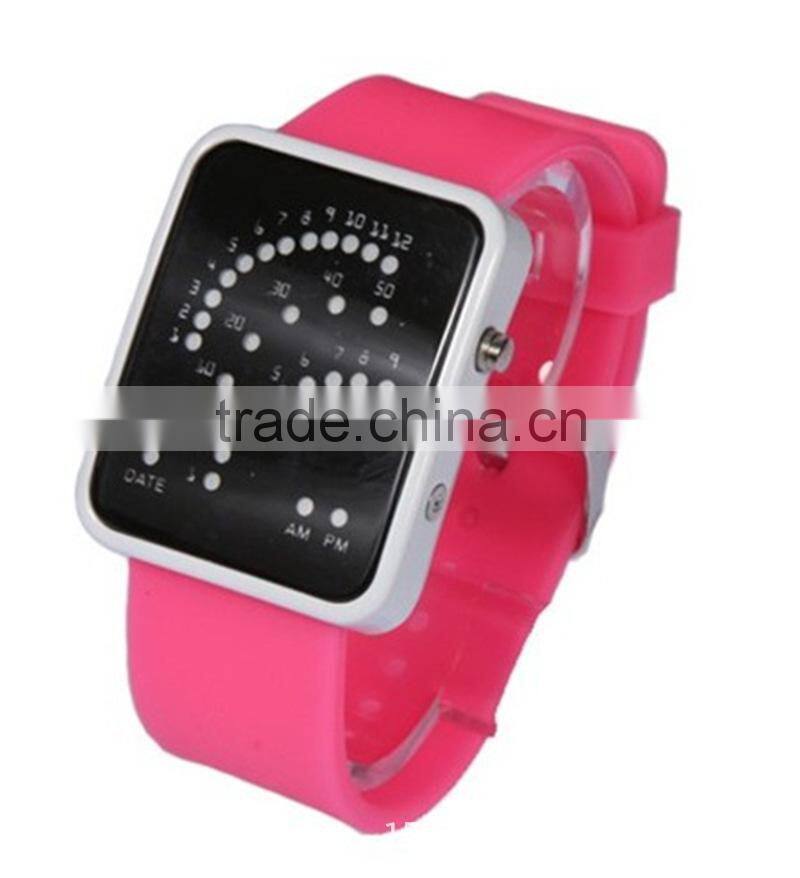 Round Touch screen LED watch ,silicone LED watch