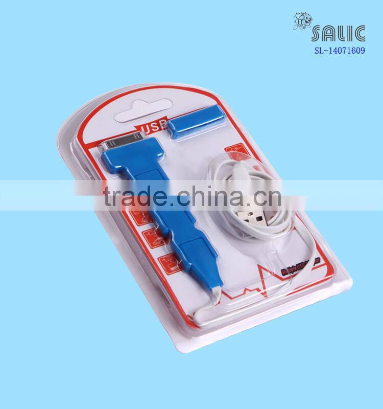 2015 HOT SELL 4 in 1 Colorful USB Retractable Cable For Cell Phone