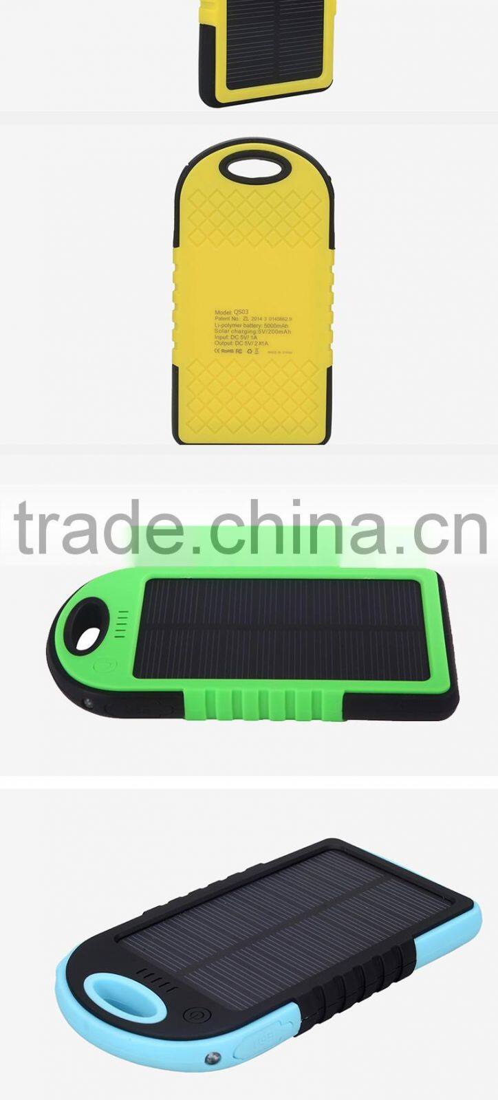 Solar power bank polymer power bank Three proofing Mobile power supply factory OEM 8000mah power bank Charging treasure