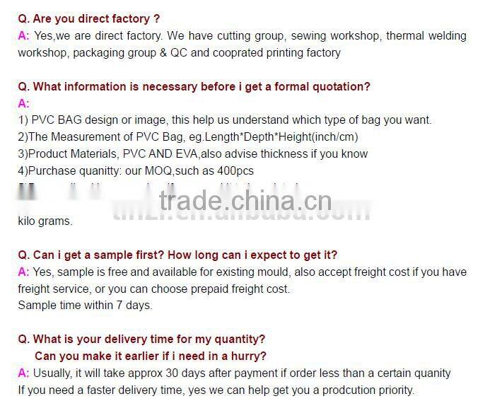 Accept OEM/ODM Toiletry Bag PVC Transparent For Woman