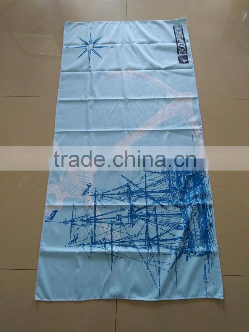 wholesale heat transfer printing 200gsm microfiber suede towel beach