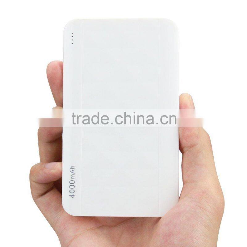 Cheap Wholesale Price portable power bank promotional power bank 4000mAh with cable