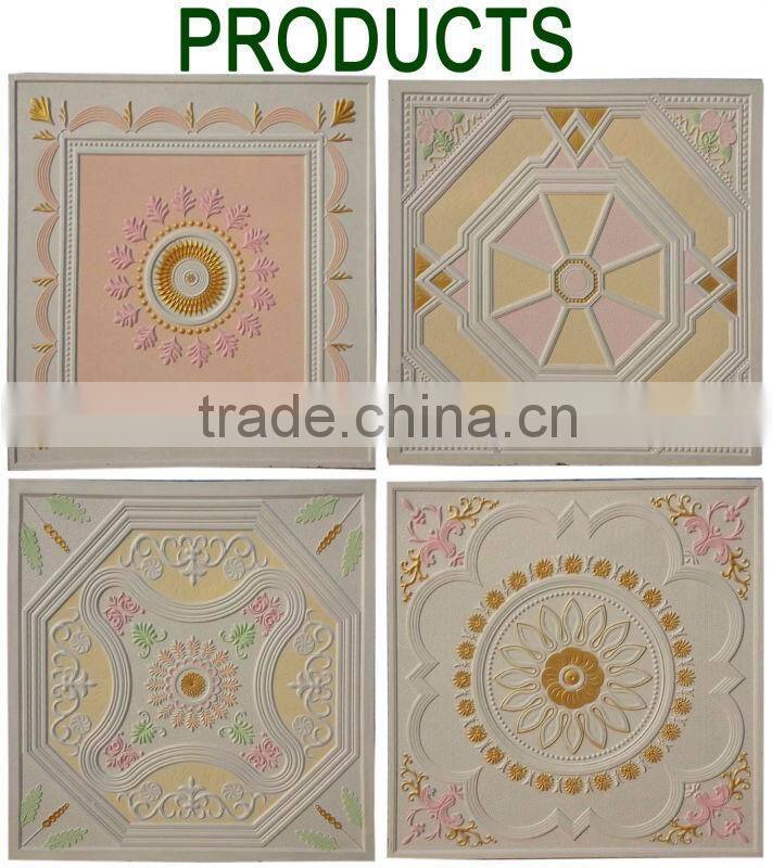 2x2 gypsum ceiling with fiber inside for home decoration