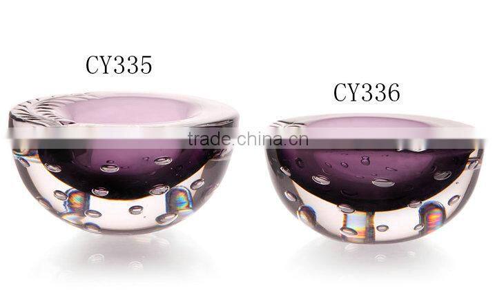 15" Classic clear Fuit Plate purple Glass