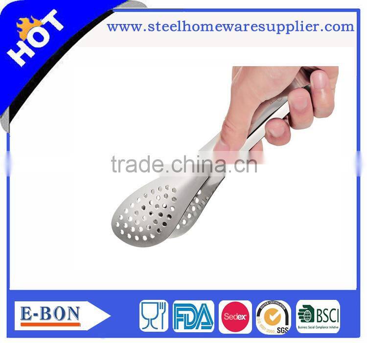 Premium 100% Stainless Steel Food Barbecue Tongs