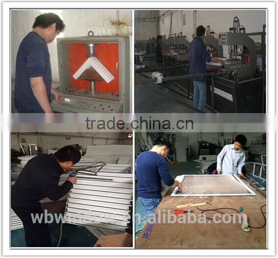 60mm series pvc sliding windows with grill design