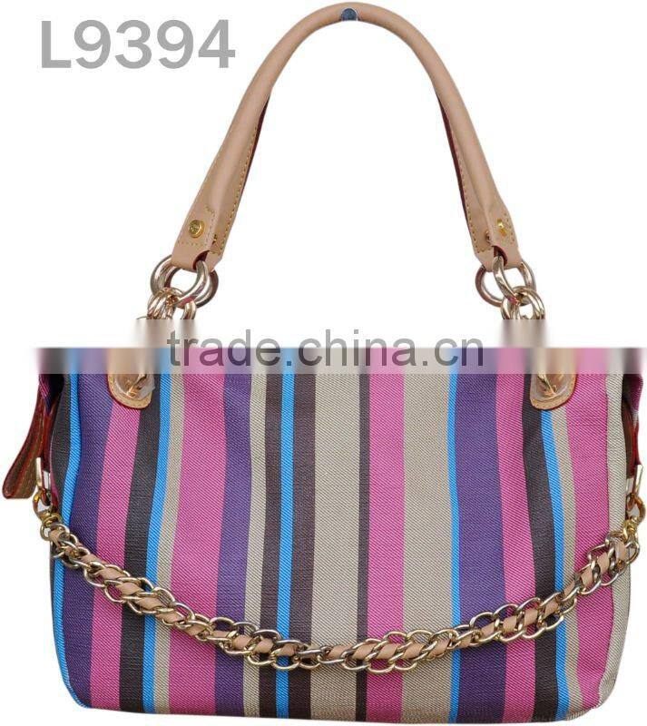 TOP quality!! fashion stripe lady handbag