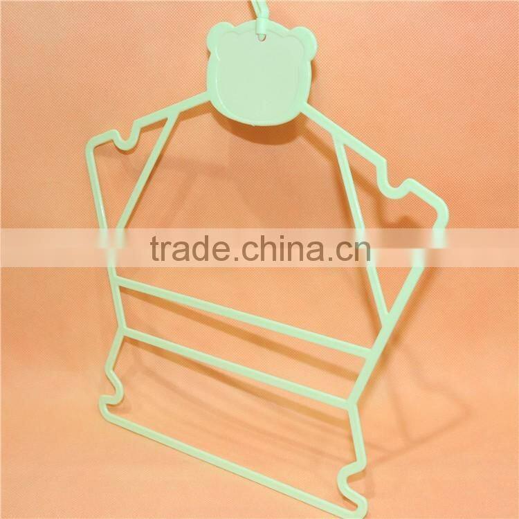Colored plastic kids frock clothes hanger kids clothes hanger