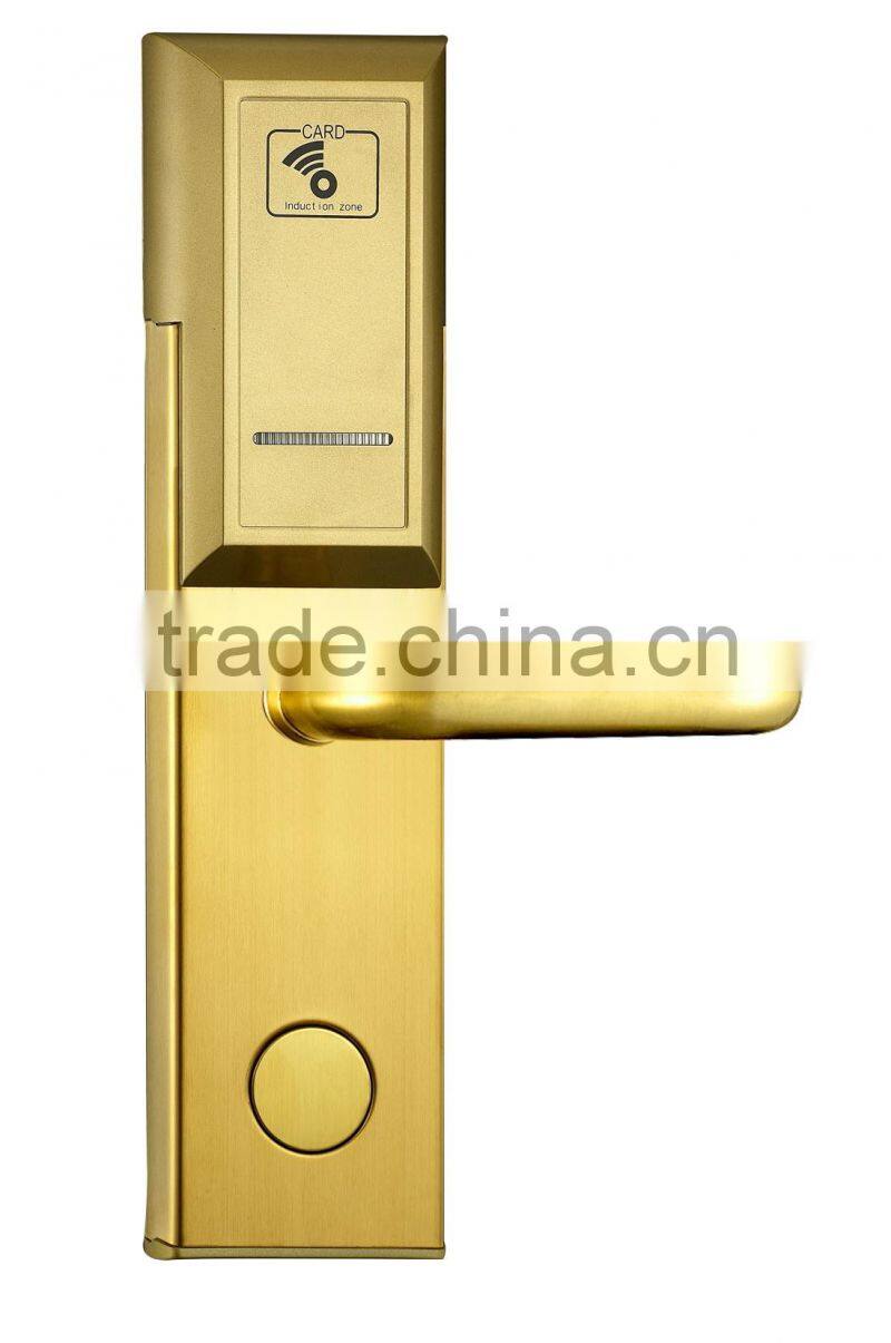 RHM206 RFID smart card international standard digital Hotel door locks/electronic panel door lock bluetooth 4.0 hotel smart lock