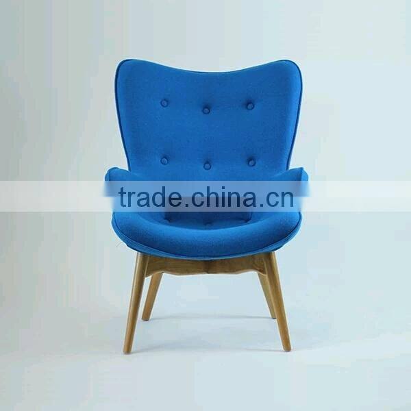 Nordic style design lounge chair wooden , seat upholstered in