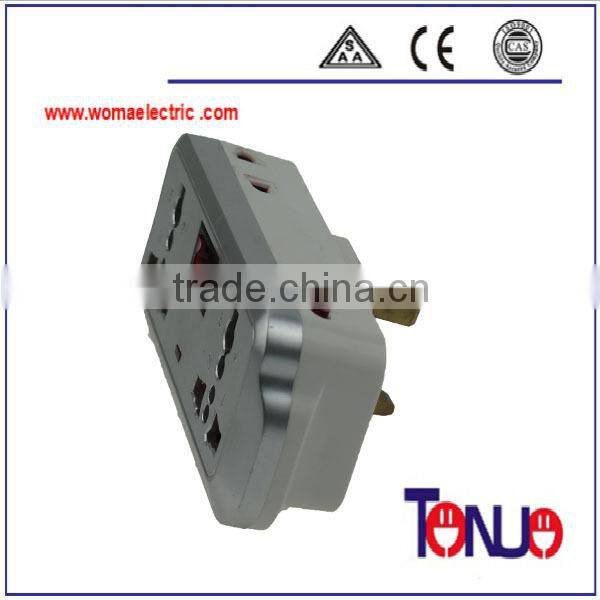 2 way multi travel plug socket