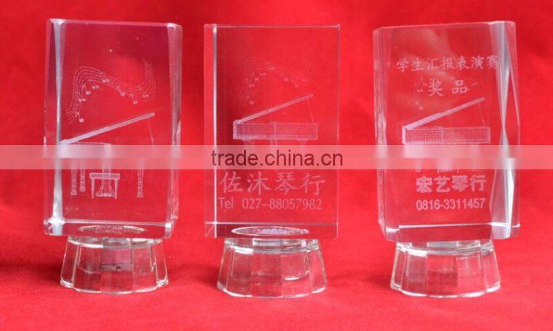 Trumpet3d crystal laser engraving gifts