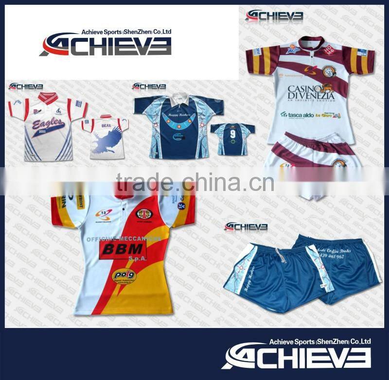 top quality tight fit women striped rugby shirt