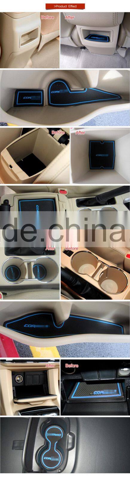 car accessories interior grid door mat for Toyota Corolla 2014 15pcs/set