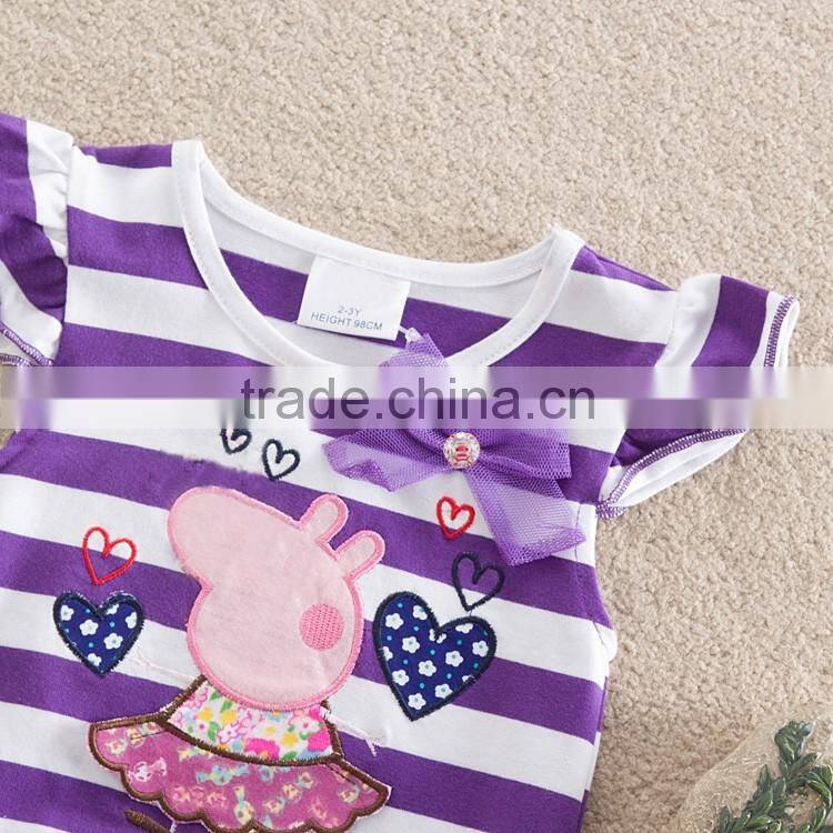 (H103) girls party summer dresses designs for kids children clothes Neat brand girls baby clothing wear frocks