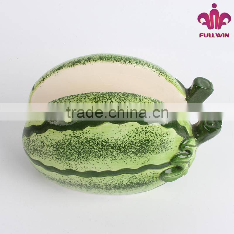 New arrival handmade ceramic napkin holder with watermelon design