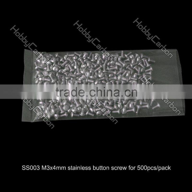 SS017 500pcs/lot Hot Sale Hobby Carbon M3*35mm Hex Button Stainless Steel Screw Price