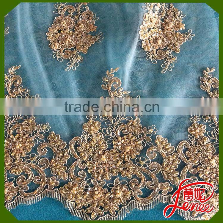 Fantastic Garment Accessories Spangle Embroidery Fabric