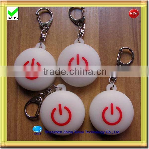 China factory price LED silicone key chain rings bulk