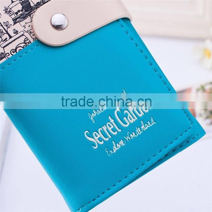 Candy colors women wallet girls PU leather purse ladies clutch bags