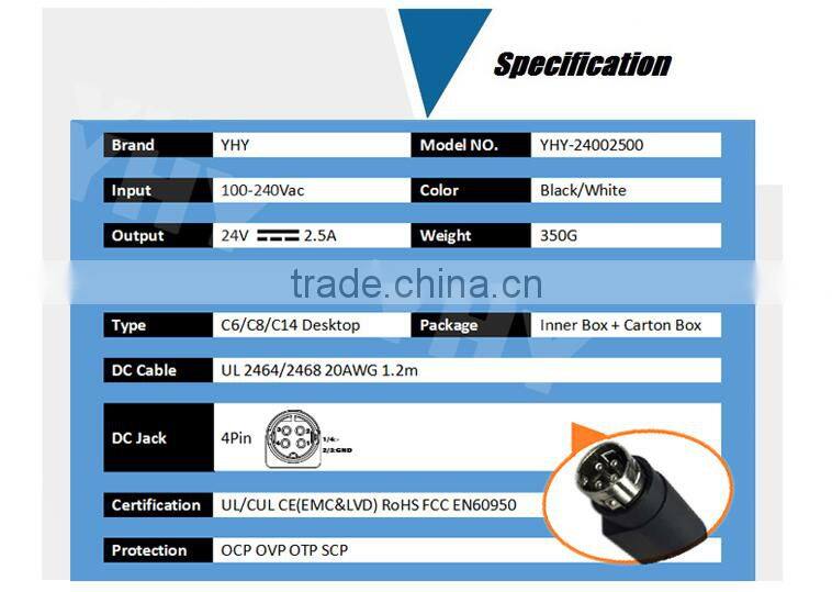 us plug power supply 12v 5a 60 watt ac dc adapter japan outlet adapter