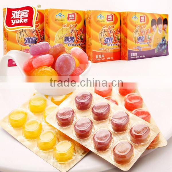Yake fruit filled hard candy with 9 vitamins