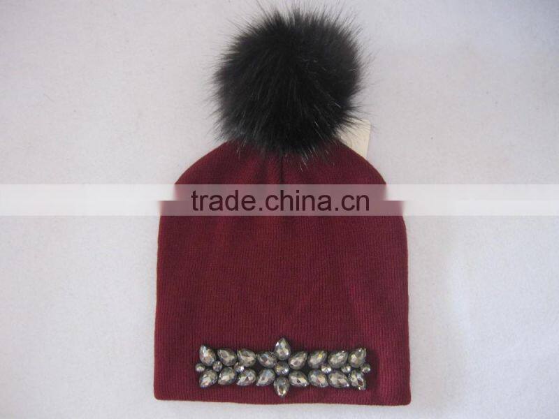 Colorful hip hop beanies custom beanie hats winter knitted pom pom hat