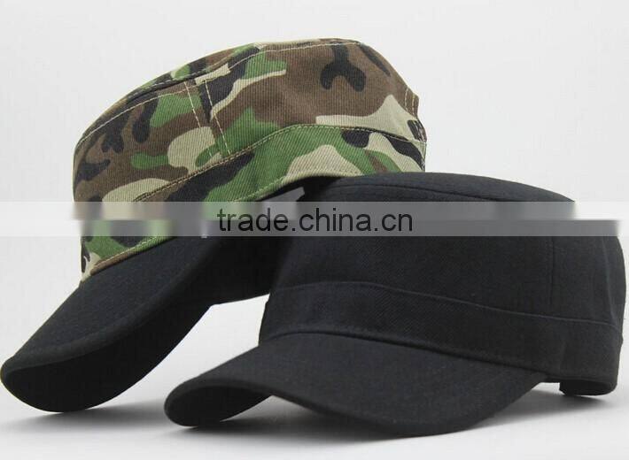 plain flat top military cap