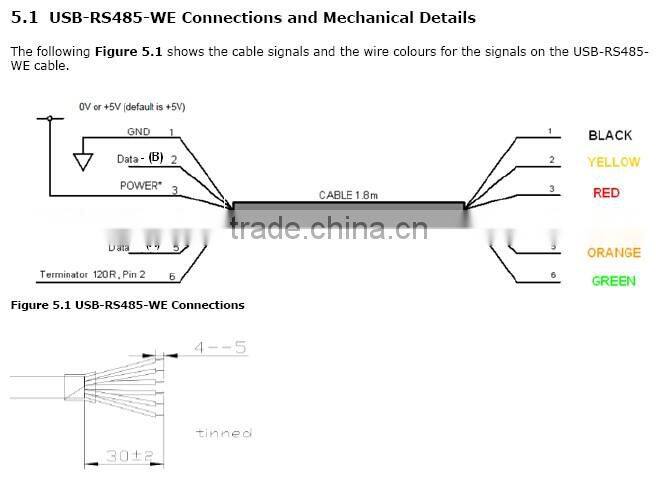 USB-RS485-WE-1800-BT Ftdi Cable, Usb-RS485