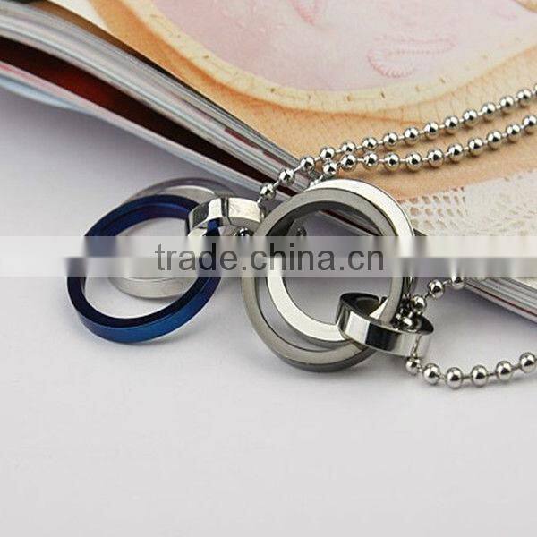 316l Two - loop fashion Stainless steel pendant necklace Manufacture