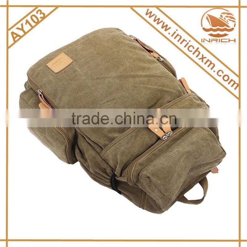 Wholesale Vintage Canvas Hiking Backpack,Rucksack