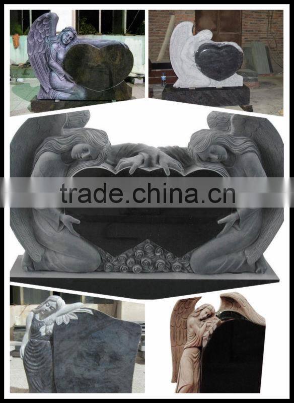 shanxi black heart shape small tombstone for sale