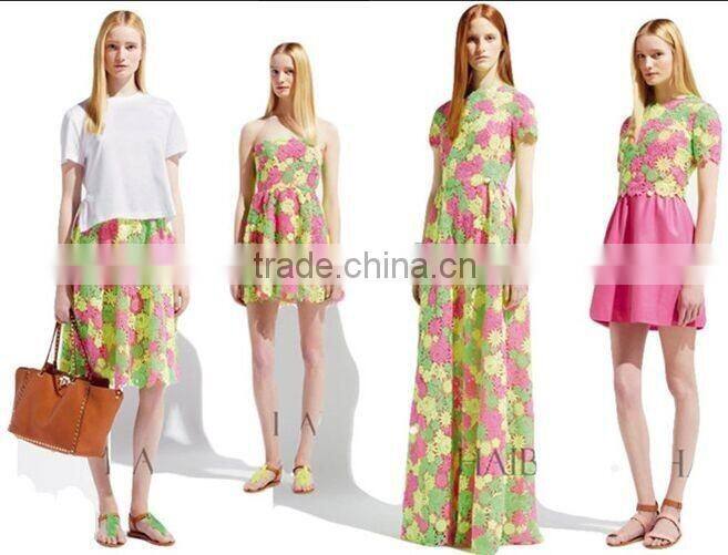 Gold beaded and sequins tulle with lace border/pearls tulle net lace for wedding dress